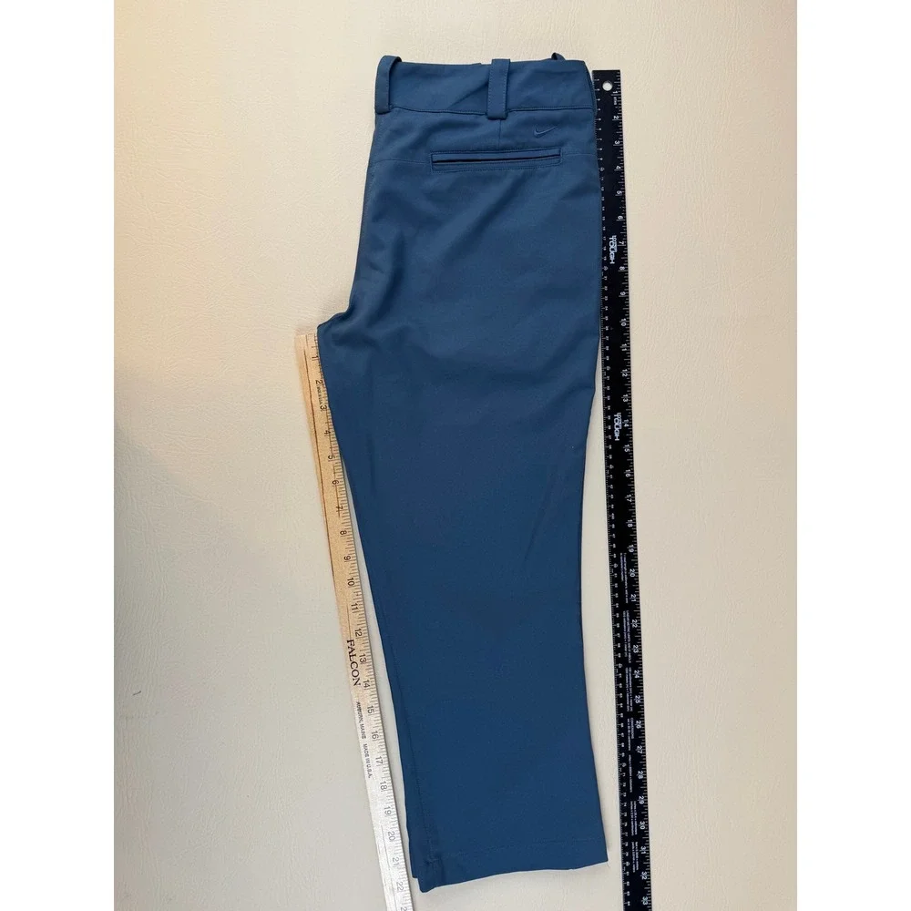 Nike 6 Golf Pants Blue Tour Performance Dri-FIT Cropped Trousers Polyester